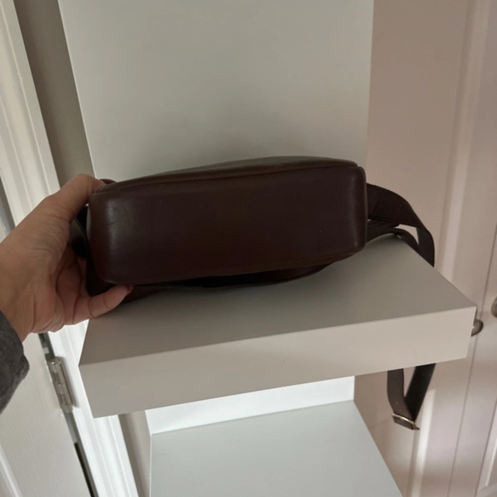 Coach Dark Brown Leather Messenger Bag - Picture 4 of 7